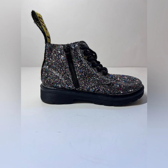 Kids Glitter Combat Boots multicolor in toddler size 31 - Picture 4 of 10